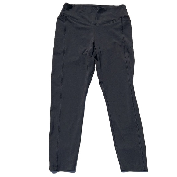 PINK Victoria's Secret Black Ultimate Yoga Mesh Capri Crop Legging Size Large - Picture 12 of 14